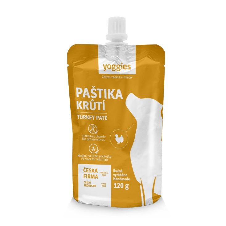 Yoggies postei til hund med kalkun, 120 g