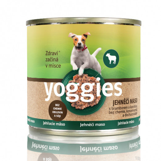 Yoggies våtfôr til hund lam med potet og gulrot, 200 g boks