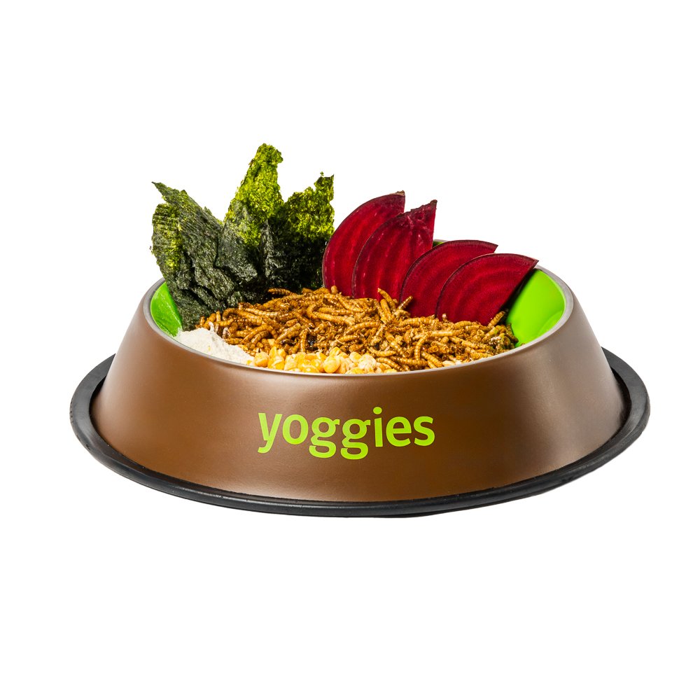 Sammensetning av Yoggies VET Insect Derma kaldpresset hundefôr med insektprotein
