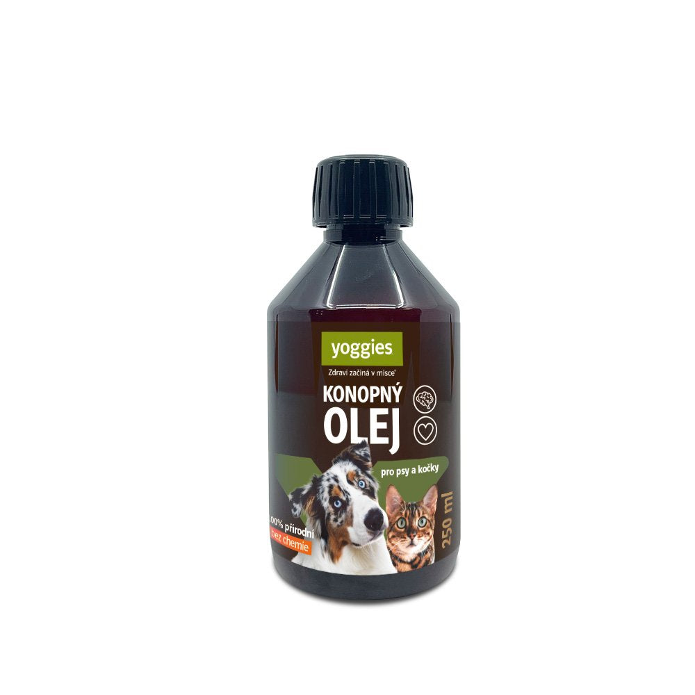Yoggies hampolje for hund og katt, 250 ml flaske