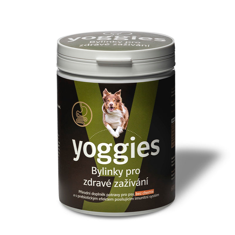 Yoggies kosttilskudd med urter og prebiotika til hund, 600 g