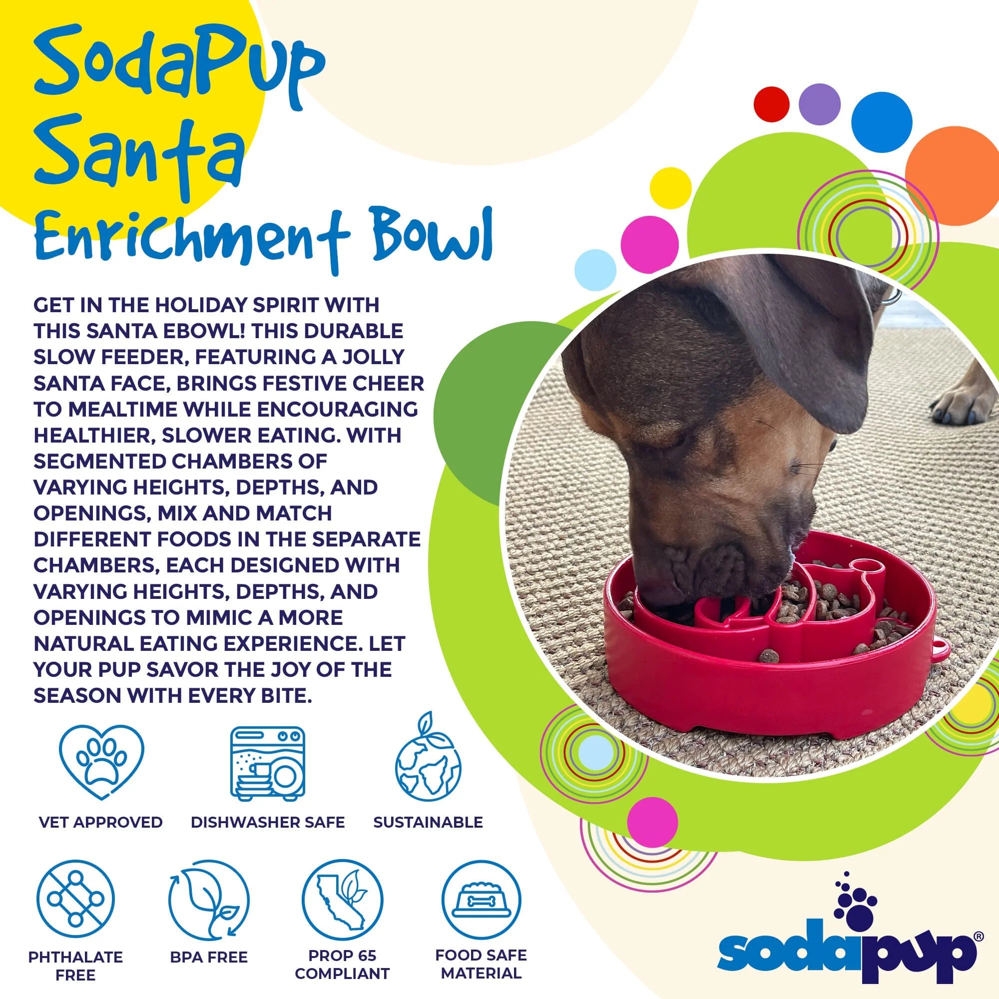 SANTA DESIGN EBOWL ENRICHMENT SLOW FEEDER matskål