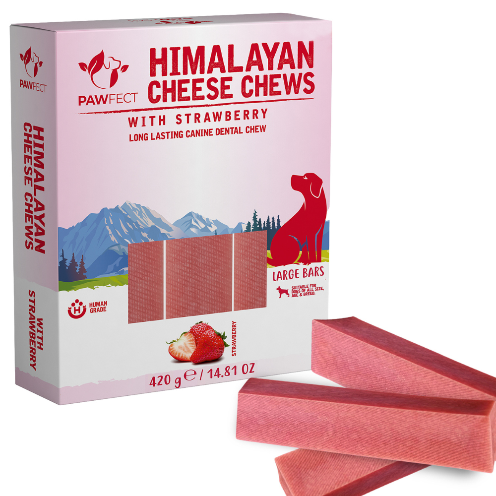 Himalayan Cheese Chews tyggebein - JORDBÆR (3-pack)