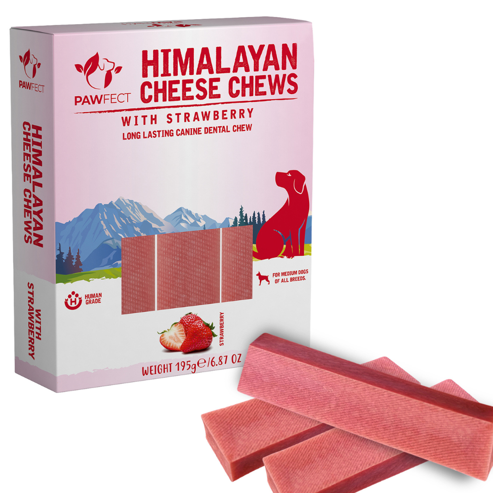 Himalayan Cheese Chews tyggebein - JORDBÆR (3-pack)