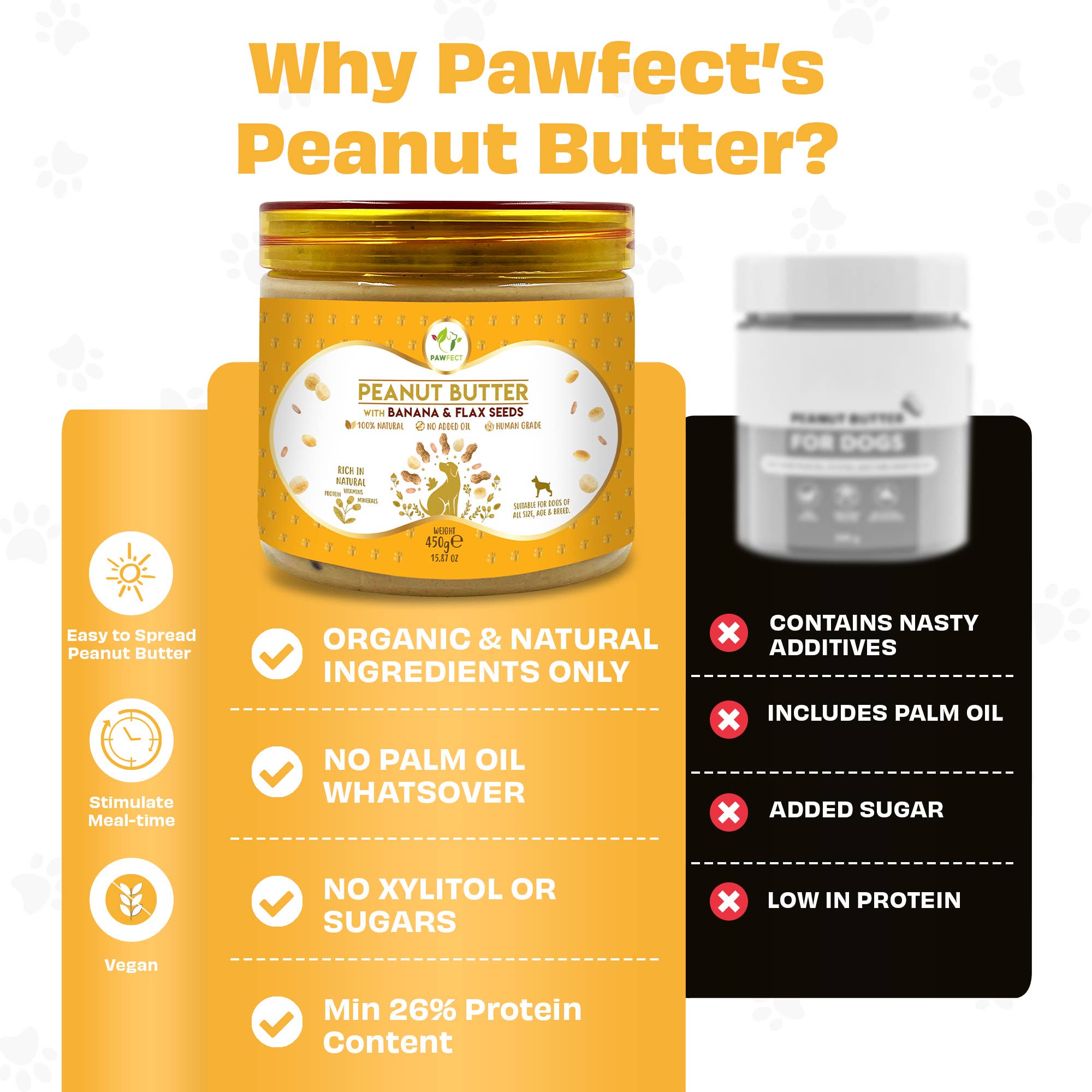 Pawfect Peanøttsmør - BANAN & LINFRØ